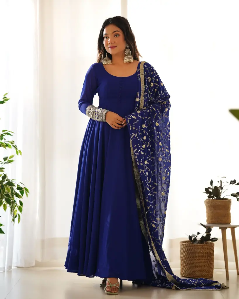 Royal Blue Anarkali