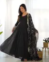 Black Bloom Anarkali