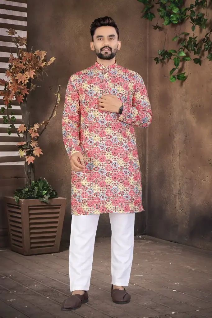 Men's printed Kurta