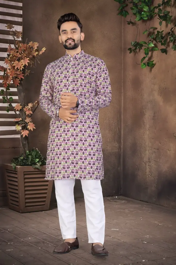 Men's printed Kurta