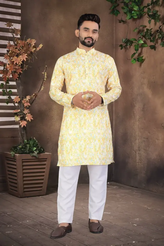 Men's printed Kurta