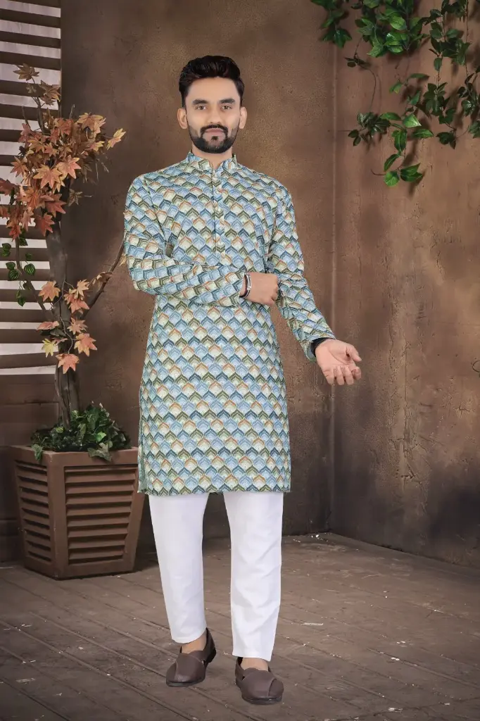Men's printed Kurta