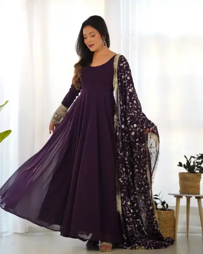 Royal Plum Anarkali