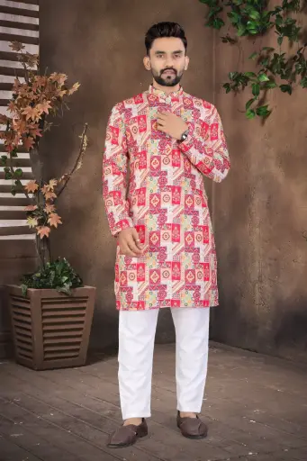 Men's printed Kurta