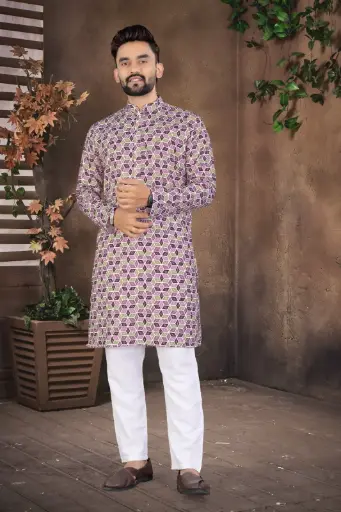Men's printed Kurta