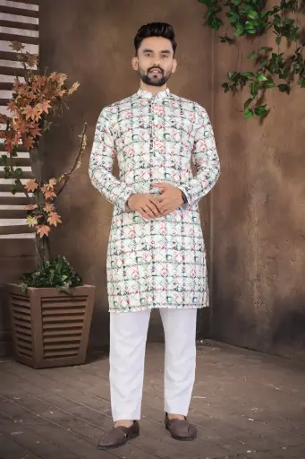 Men's printed Kurta